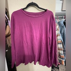 dip Women's Rich Purple Long Sleeve Top